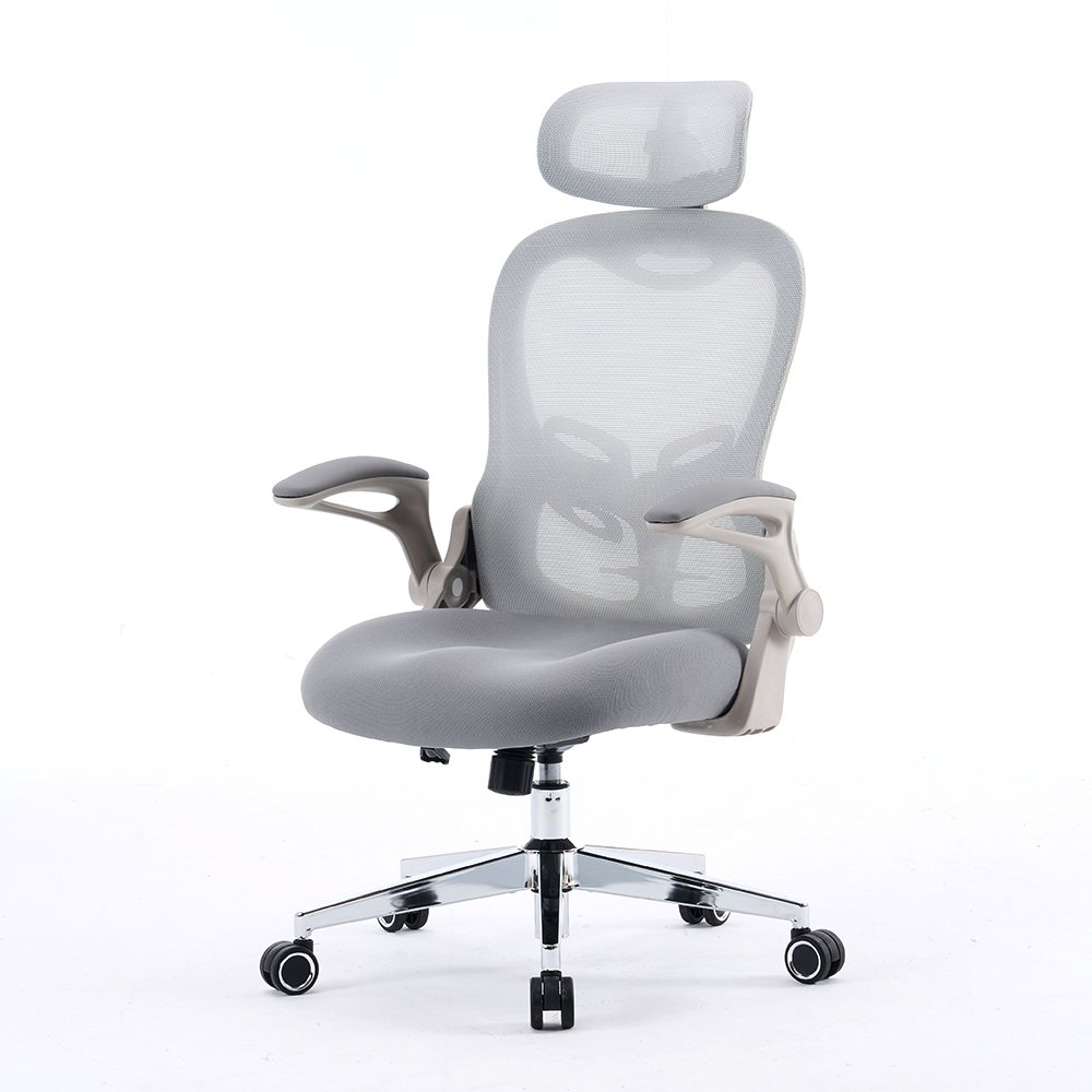 5140 Čierna/biela ergonomická kancelárska stolička, počítačové stoličky