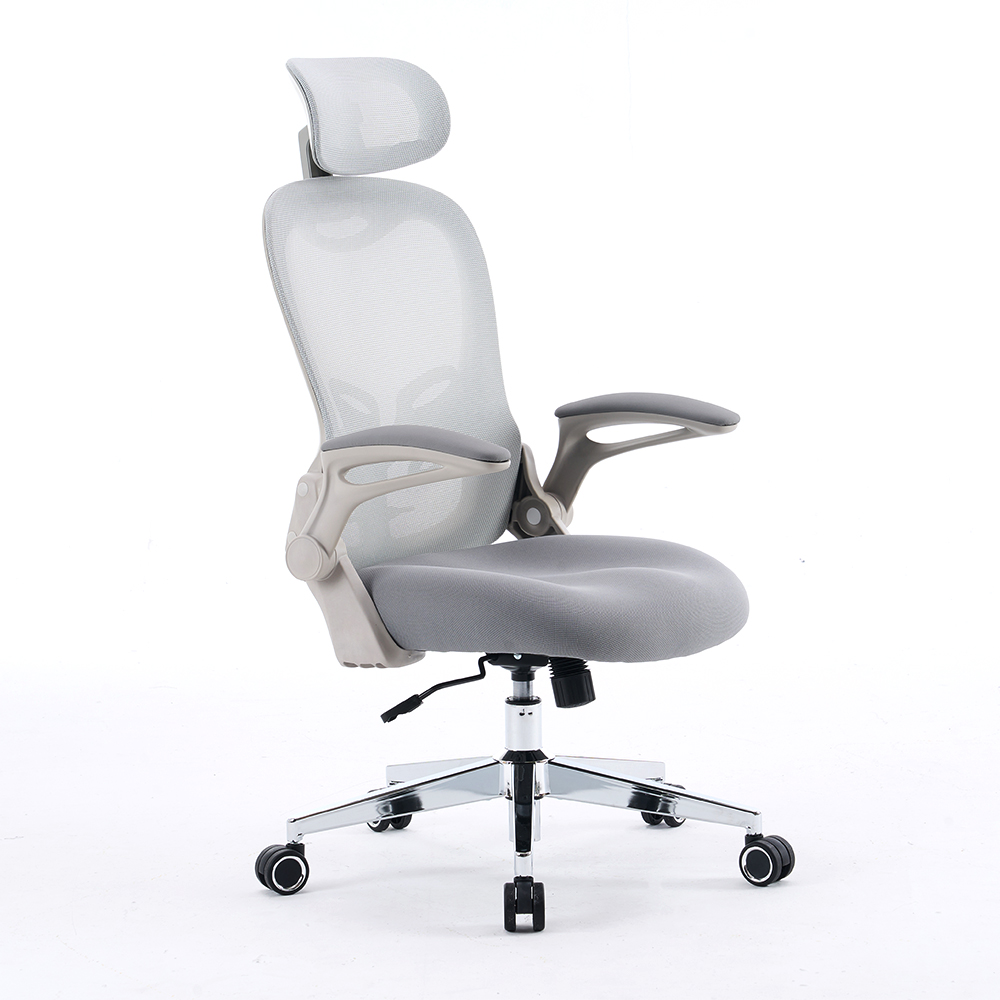 5140 Čierna/biela ergonomická kancelárska stolička, počítačové stoličky