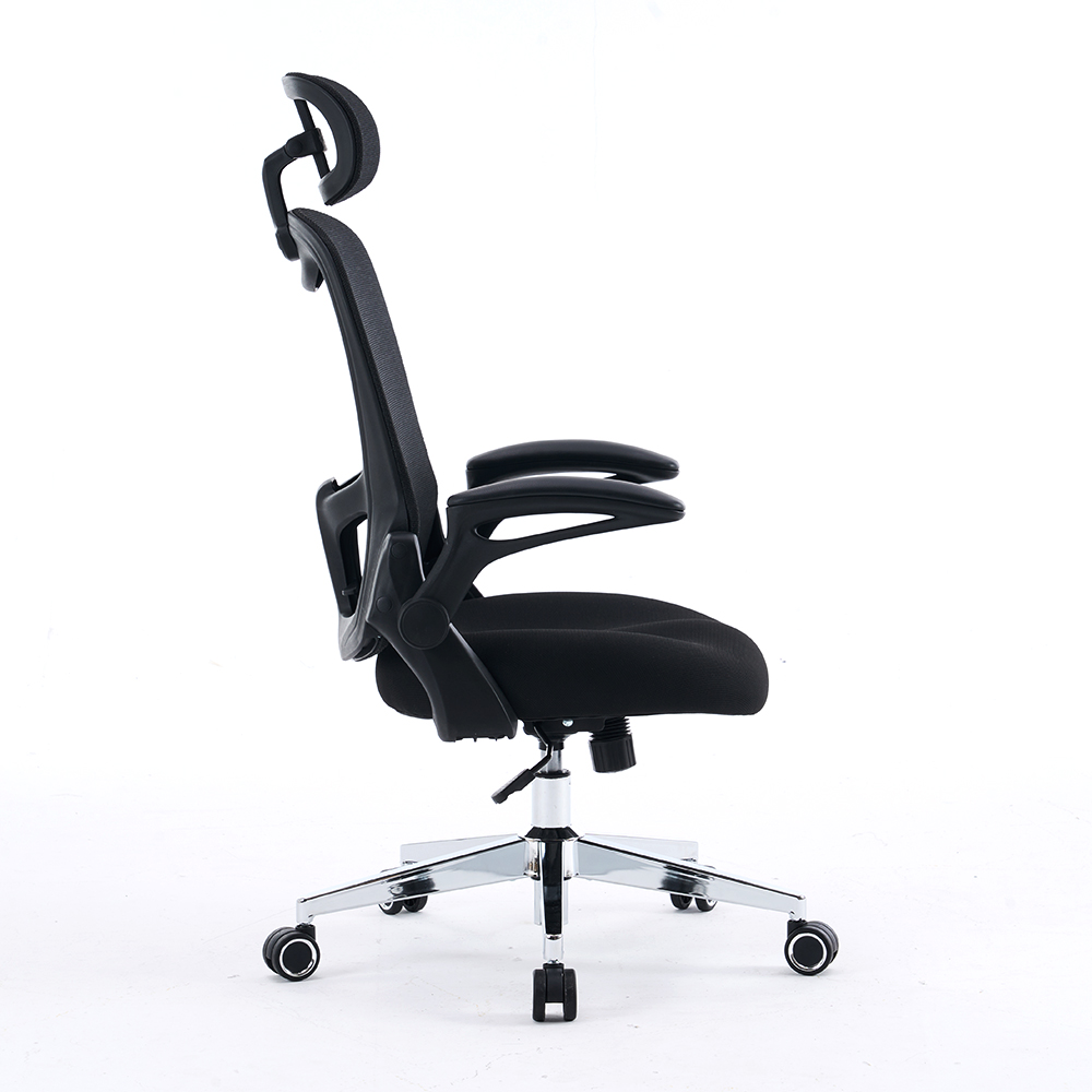 5140 Čierna/biela ergonomická kancelárska stolička, počítačové stoličky
