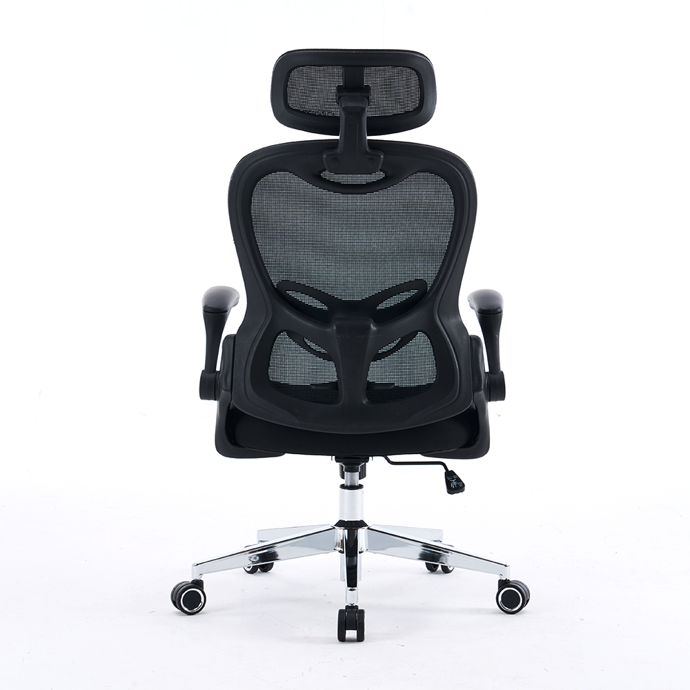 5140 Čierna/biela ergonomická kancelárska stolička, počítačové stoličky