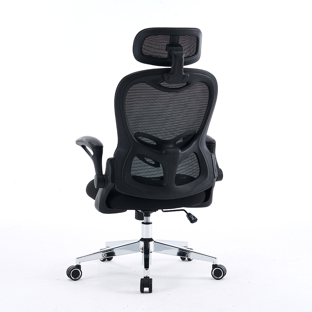5140 Čierna/biela ergonomická kancelárska stolička, počítačové stoličky